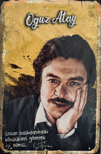 Oğuz Atay Ahşap Poster