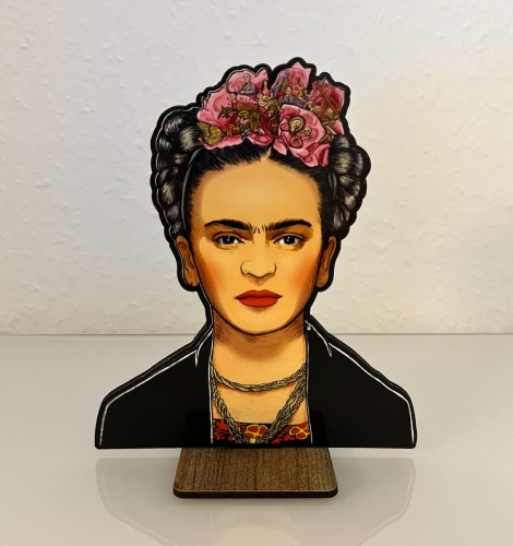 Frida Kahlo Standlı Ahşap Masaüstü